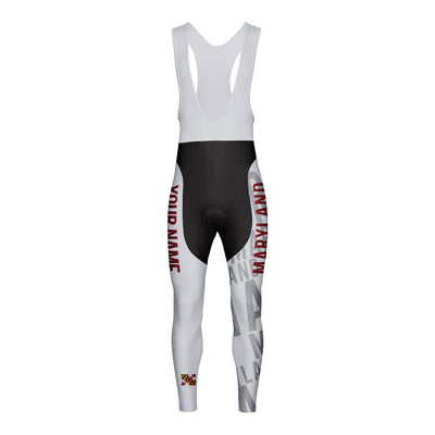 Customized Maryland Unisex Thermal Fleece Cycling Bib Tights Long Pants