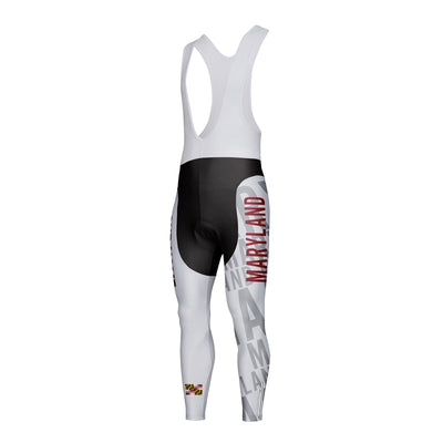 Customized Maryland Unisex Thermal Fleece Cycling Bib Tights Long Pants