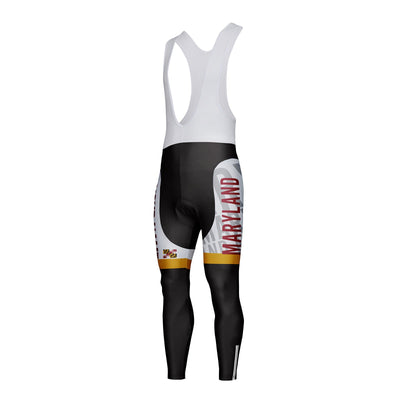 Customized Maryland Unisex Thermal Fleece Cycling Bib Tights Long Pants