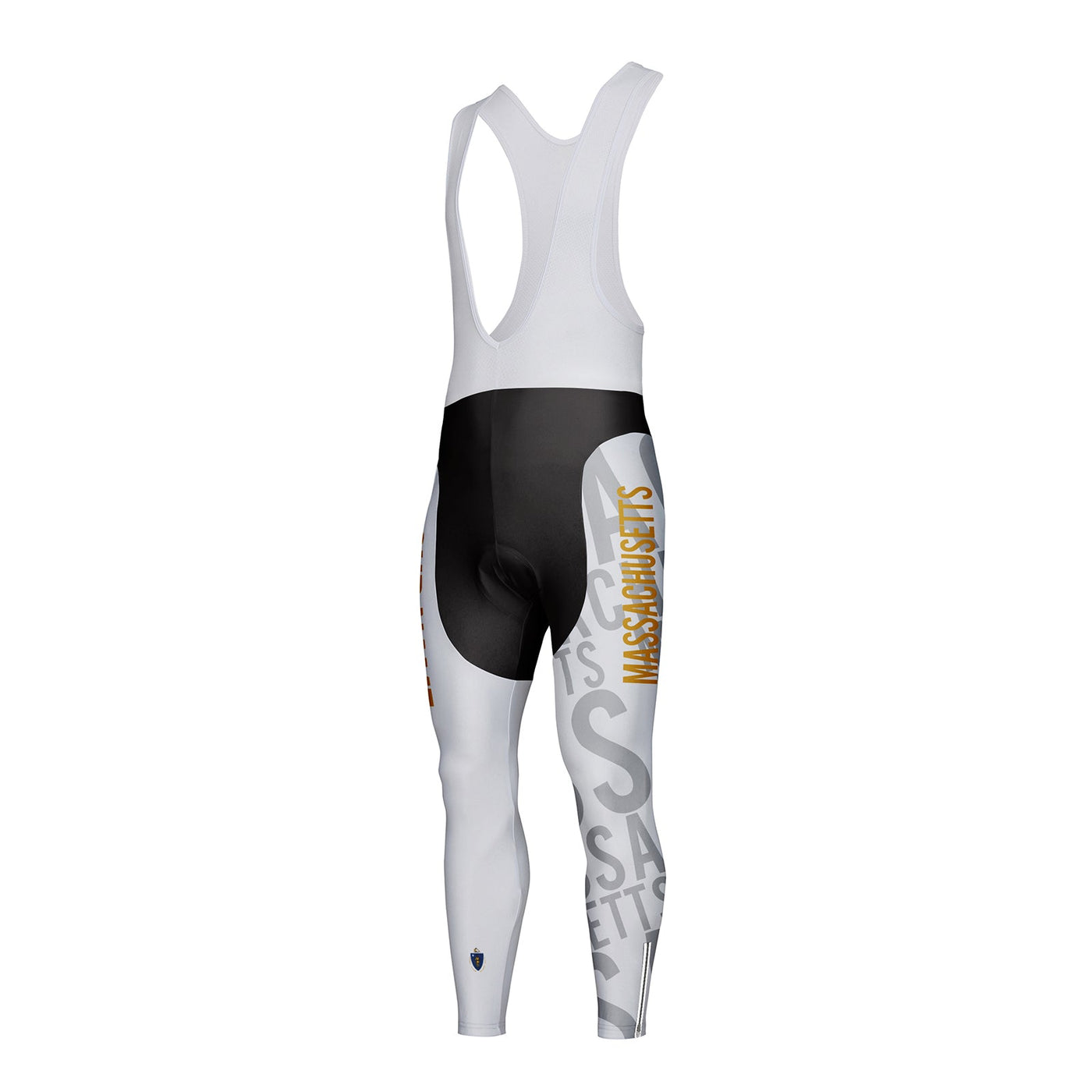 Customized Massachusetts Unisex Thermal Fleece Cycling Bib Tights Long Pants