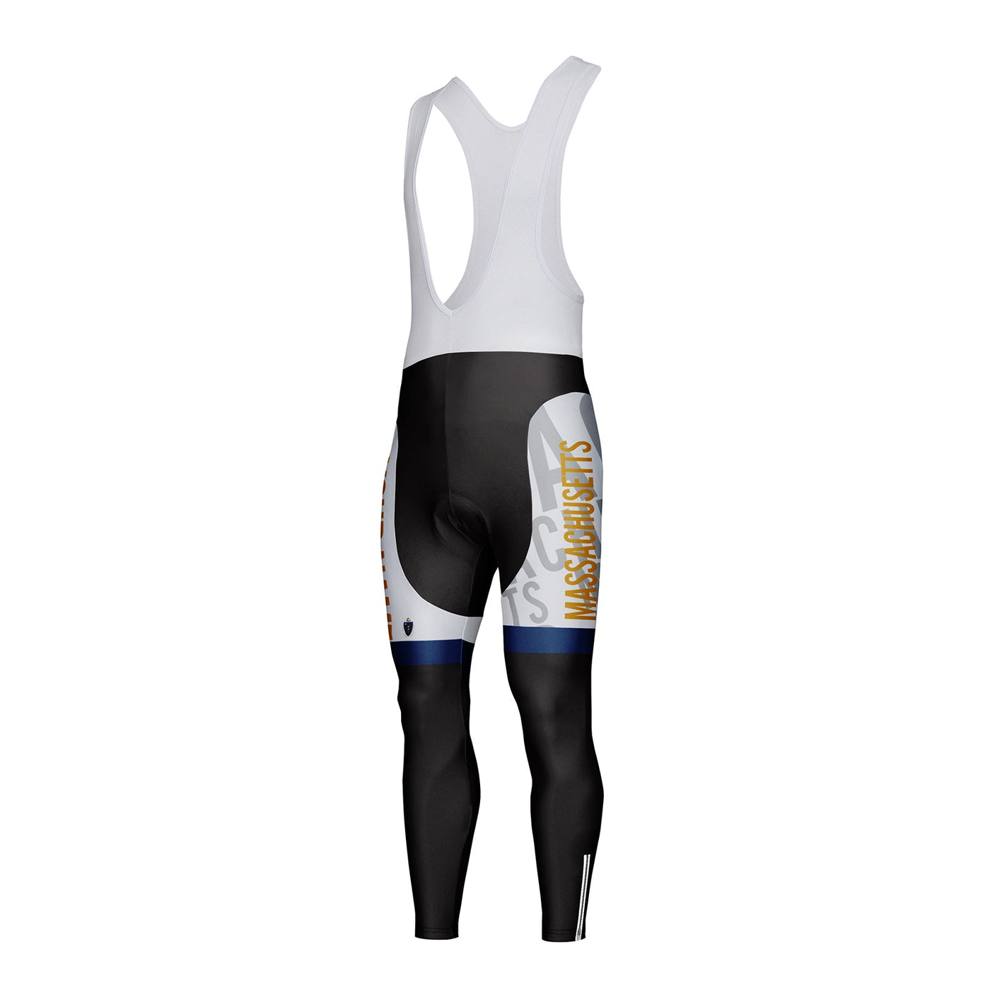 Customized Massachusetts Unisex Thermal Fleece Cycling Bib Tights Long Pants