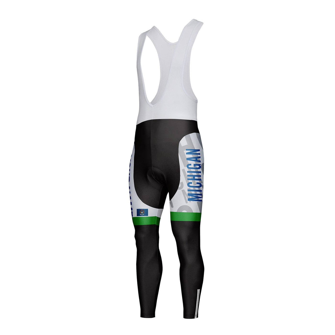 Customized Michigan Unisex Thermal Fleece Cycling Bib Tights Long Pants