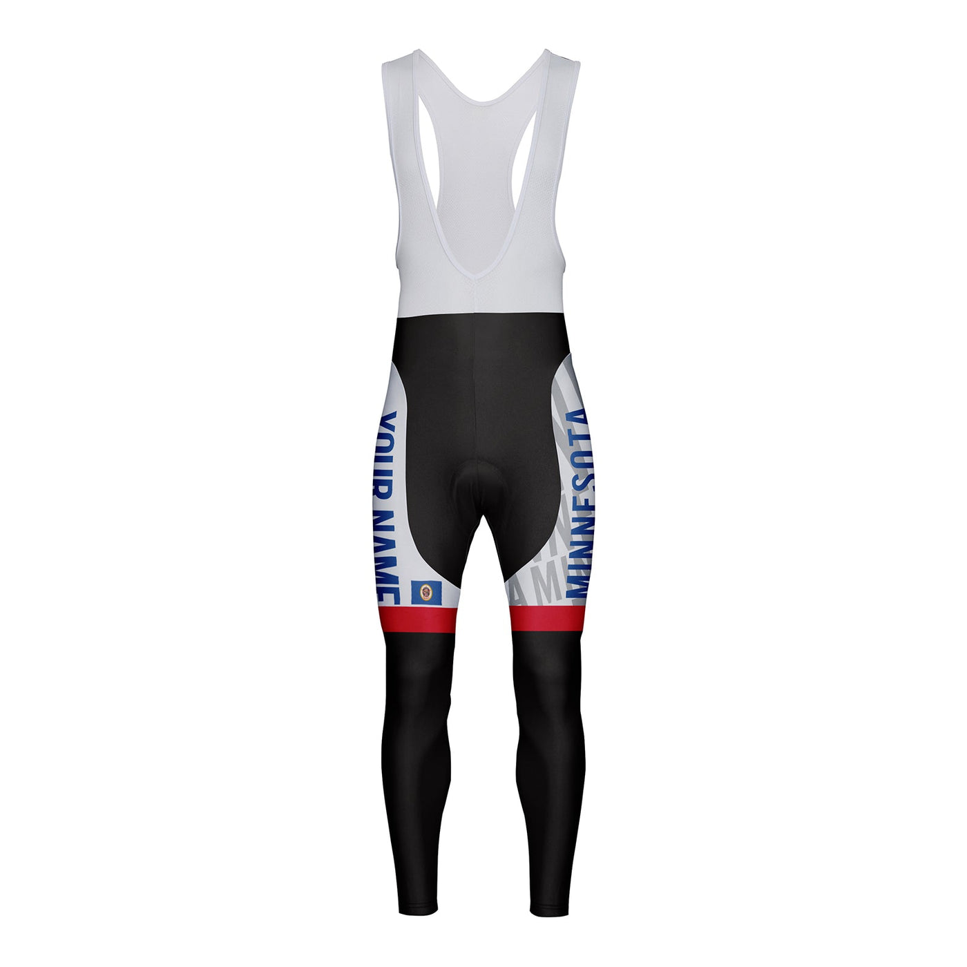 Customized Minnesota Unisex Thermal Fleece Cycling Bib Tights Long Pants