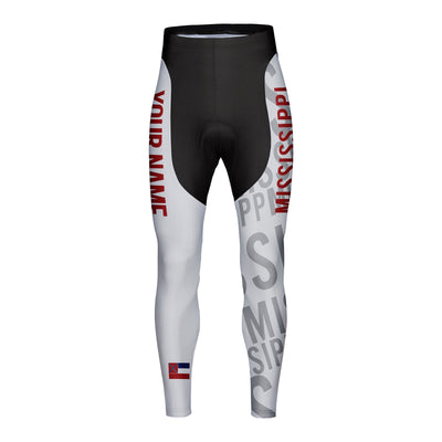 Customized Mississippi Unisex Thermal Fleece Cycling Tights Long Pants