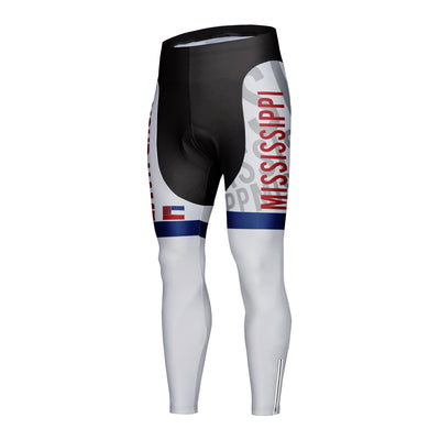 Customized Mississippi Unisex Thermal Fleece Cycling Tights Long Pants