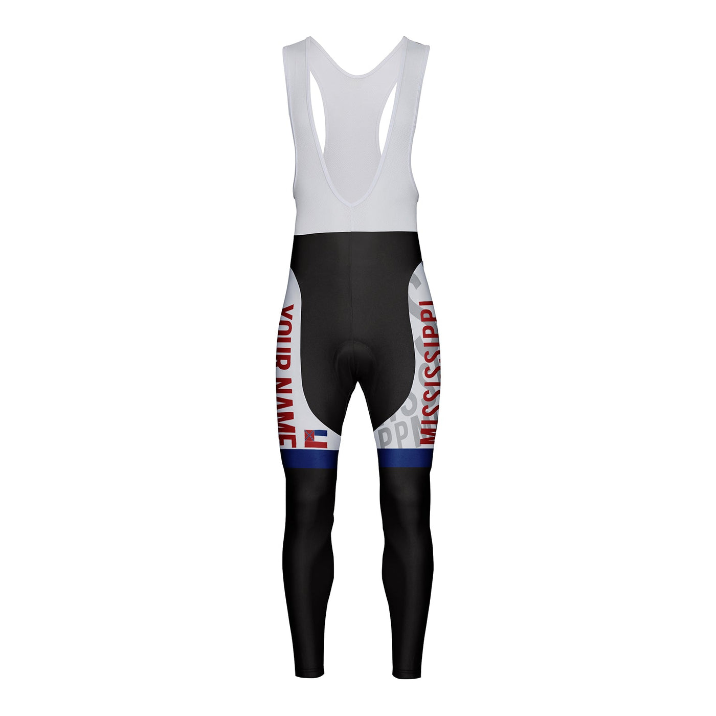 Customized Mississippi Unisex Thermal Fleece Cycling Bib Tights Long Pants