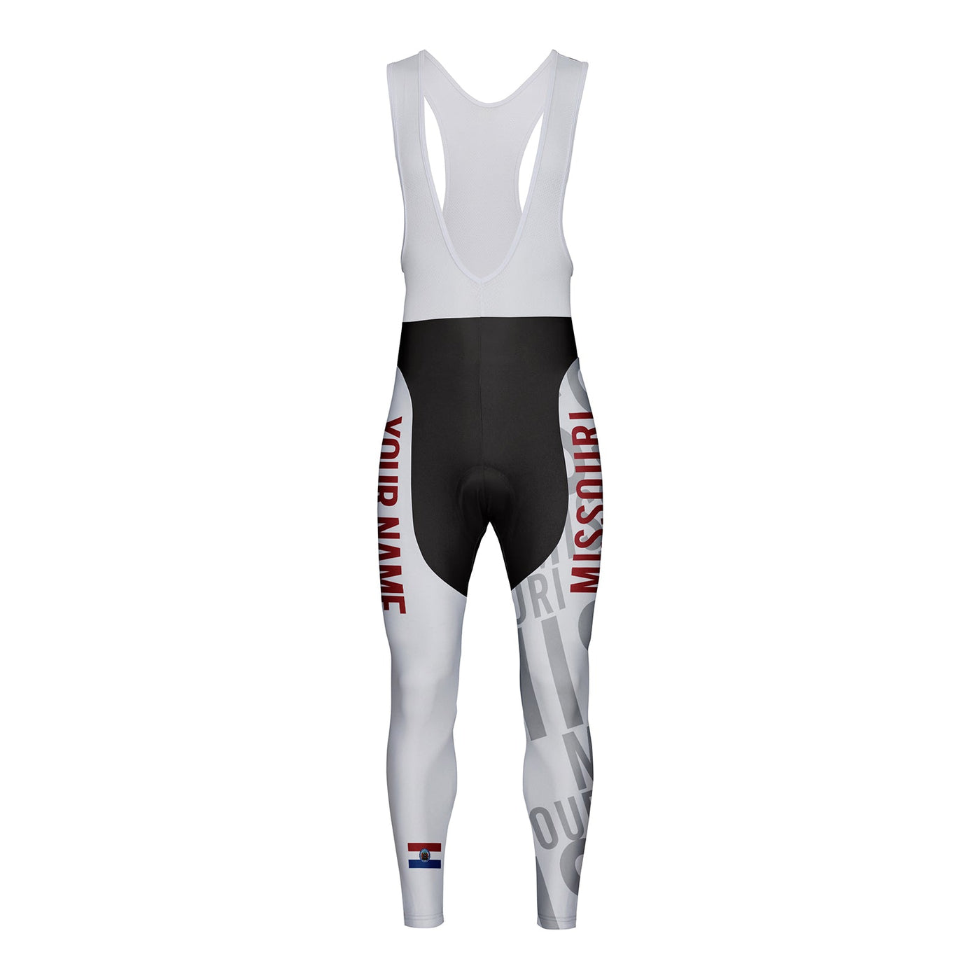 Customized Missouri Unisex Thermal Fleece Cycling Bib Tights Long Pants