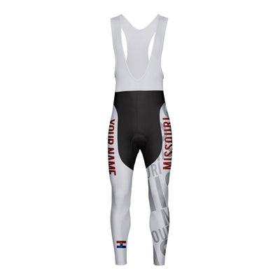Customized Missouri Unisex Thermal Fleece Cycling Bib Tights Long Pants