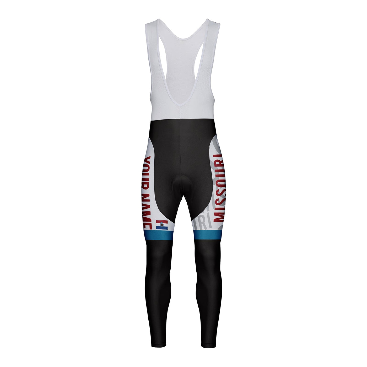 Customized Missouri Unisex Thermal Fleece Cycling Bib Tights Long Pants