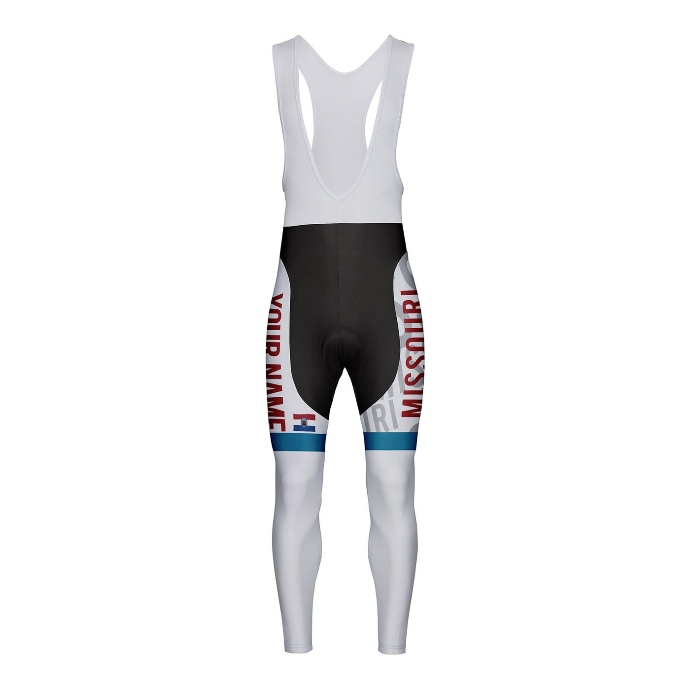 Customized Missouri Unisex Thermal Fleece Cycling Bib Tights Long Pants