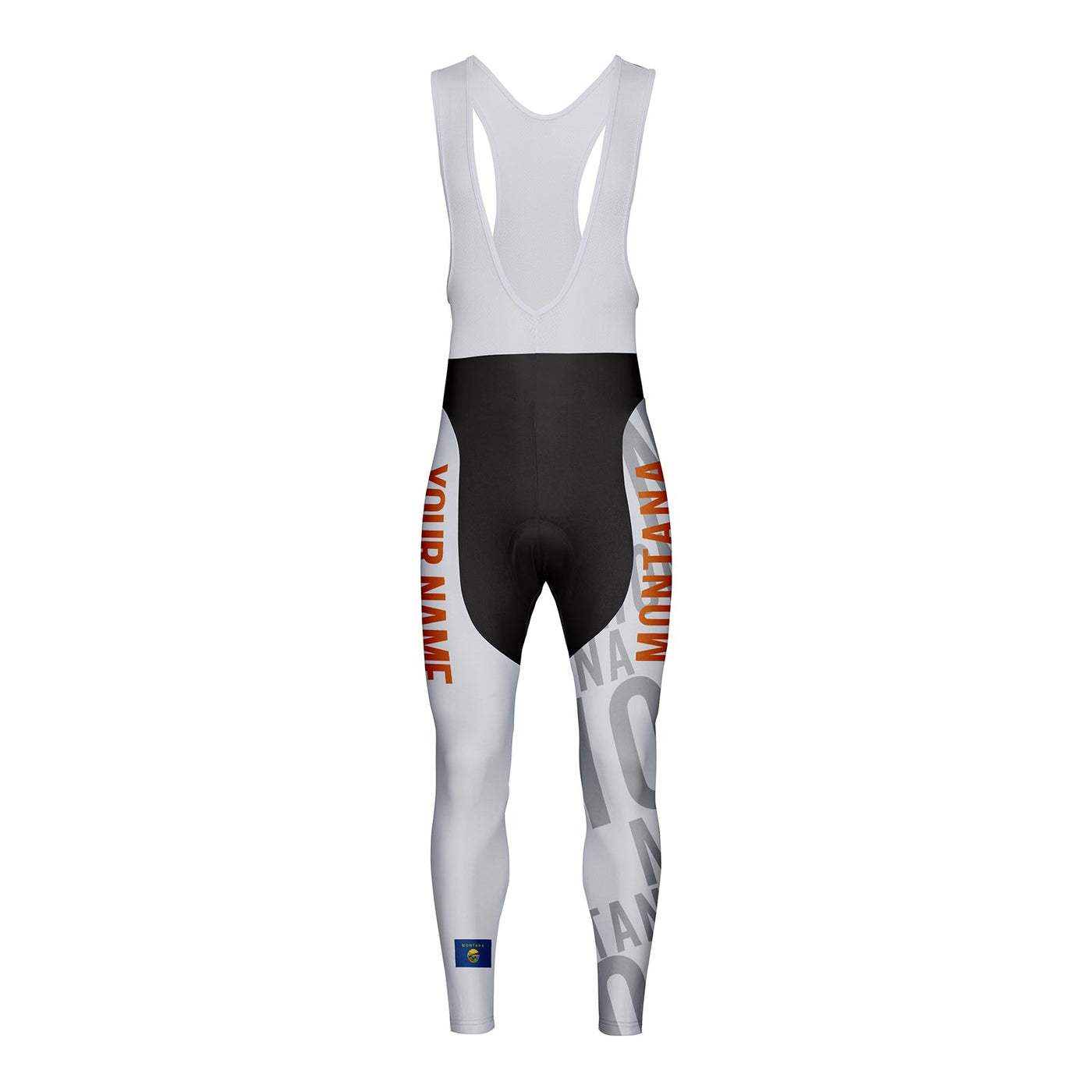 Customized Montana Unisex Thermal Fleece Cycling Bib Tights Long Pants