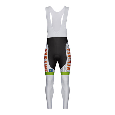 Customized Montana Unisex Thermal Fleece Cycling Bib Tights Long Pants