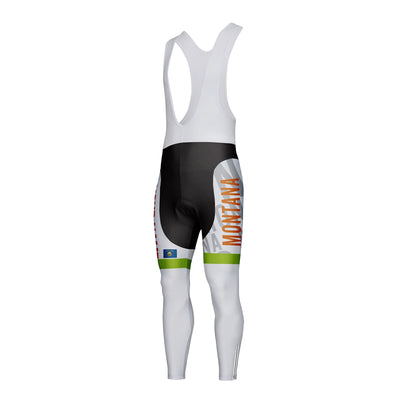 Customized Montana Unisex Thermal Fleece Cycling Bib Tights Long Pants
