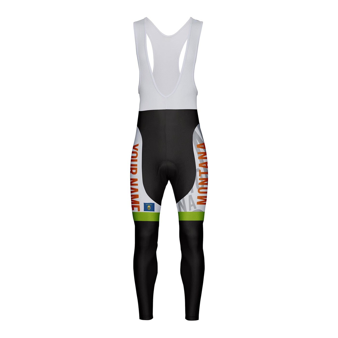 Customized Montana Unisex Thermal Fleece Cycling Bib Tights Long Pants