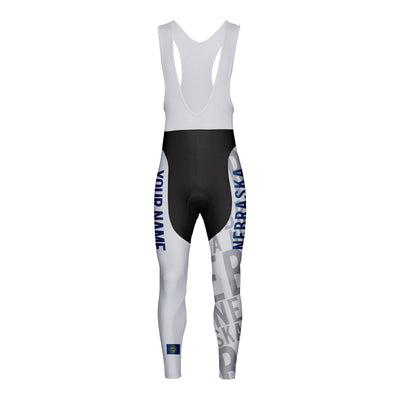 Customized Nebraska Unisex Thermal Fleece Cycling Bib Tights Long Pants