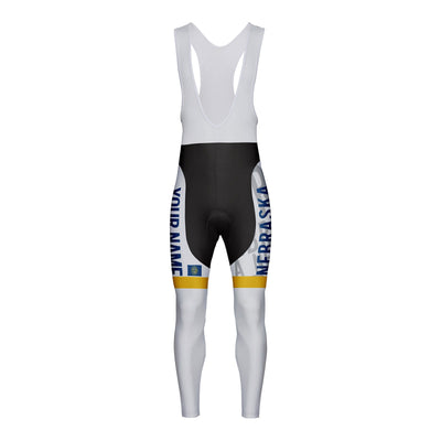Customized Nebraska Unisex Thermal Fleece Cycling Bib Tights Long Pants