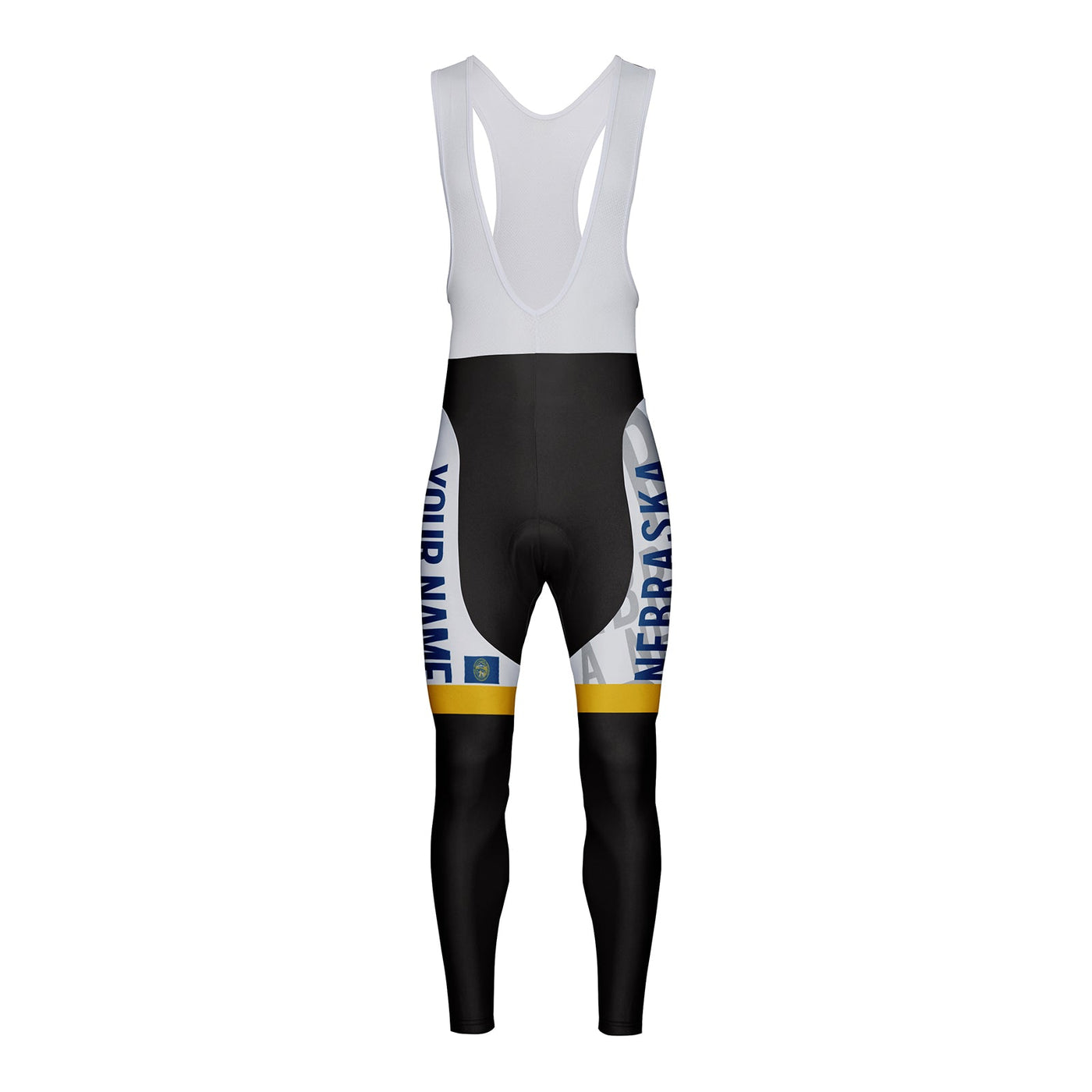Customized Nebraska Unisex Thermal Fleece Cycling Bib Tights Long Pants