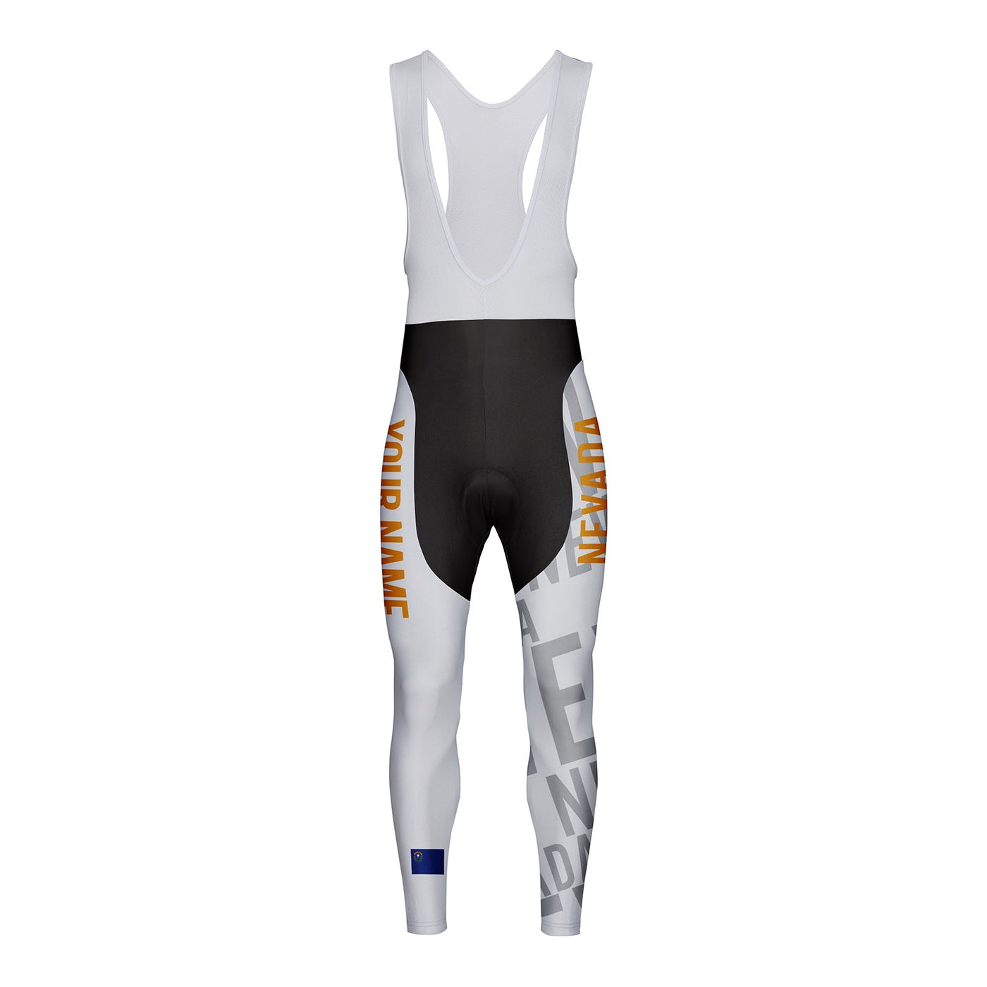 Customized Nevada Unisex Thermal Fleece Cycling Bib Tights Long Pants