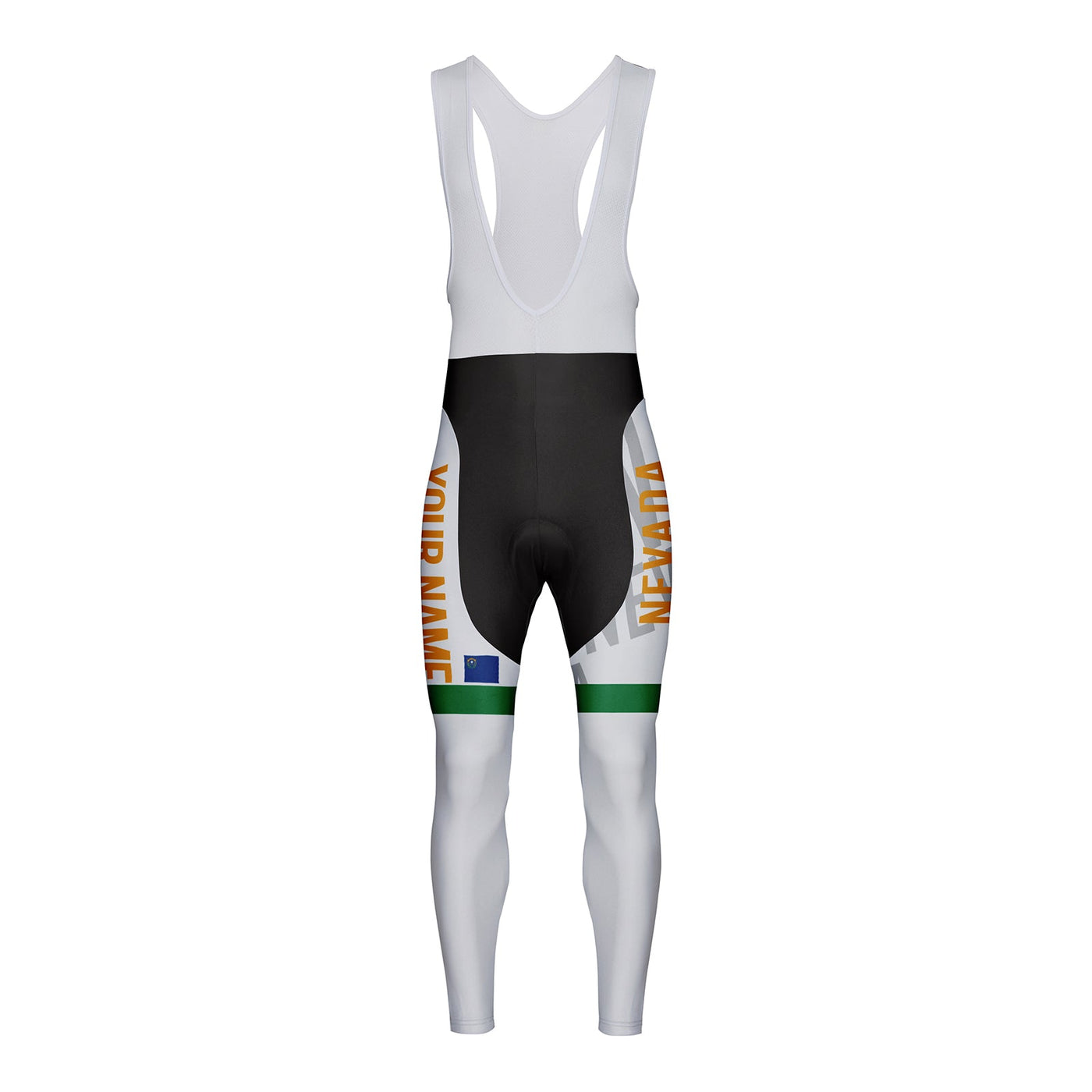 Customized Nevada Unisex Thermal Fleece Cycling Bib Tights Long Pants