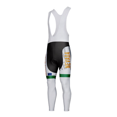 Customized Nevada Unisex Thermal Fleece Cycling Bib Tights Long Pants
