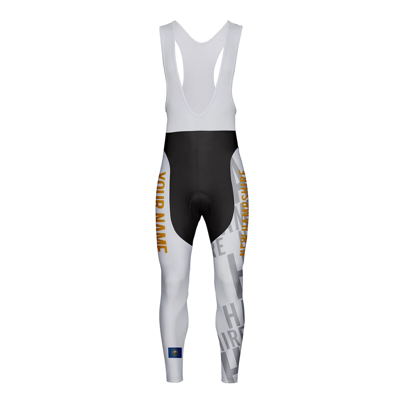Customized New Hampshire Unisex Thermal Fleece Cycling Bib Tights Long Pants