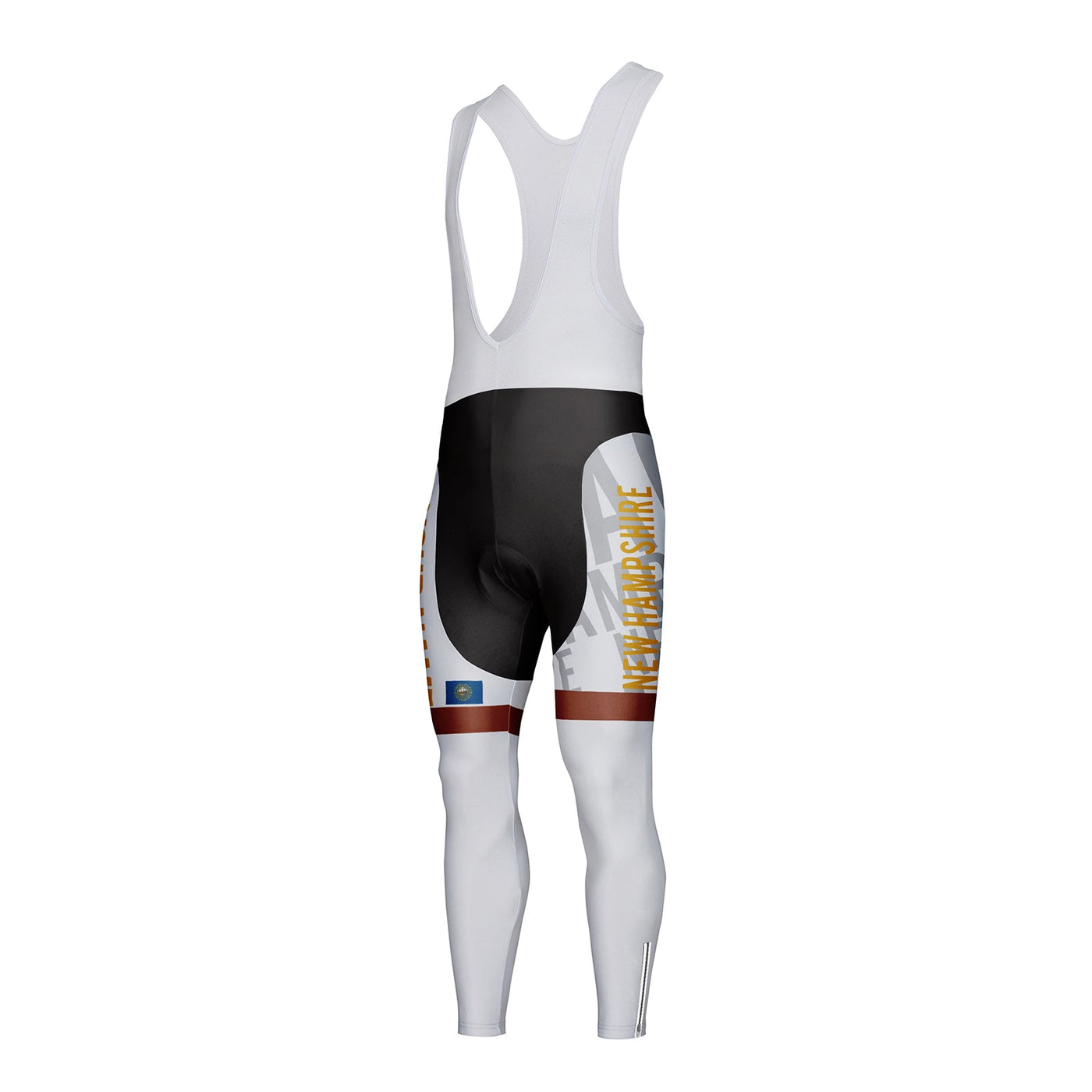 Customized New Hampshire Unisex Thermal Fleece Cycling Bib Tights Long Pants