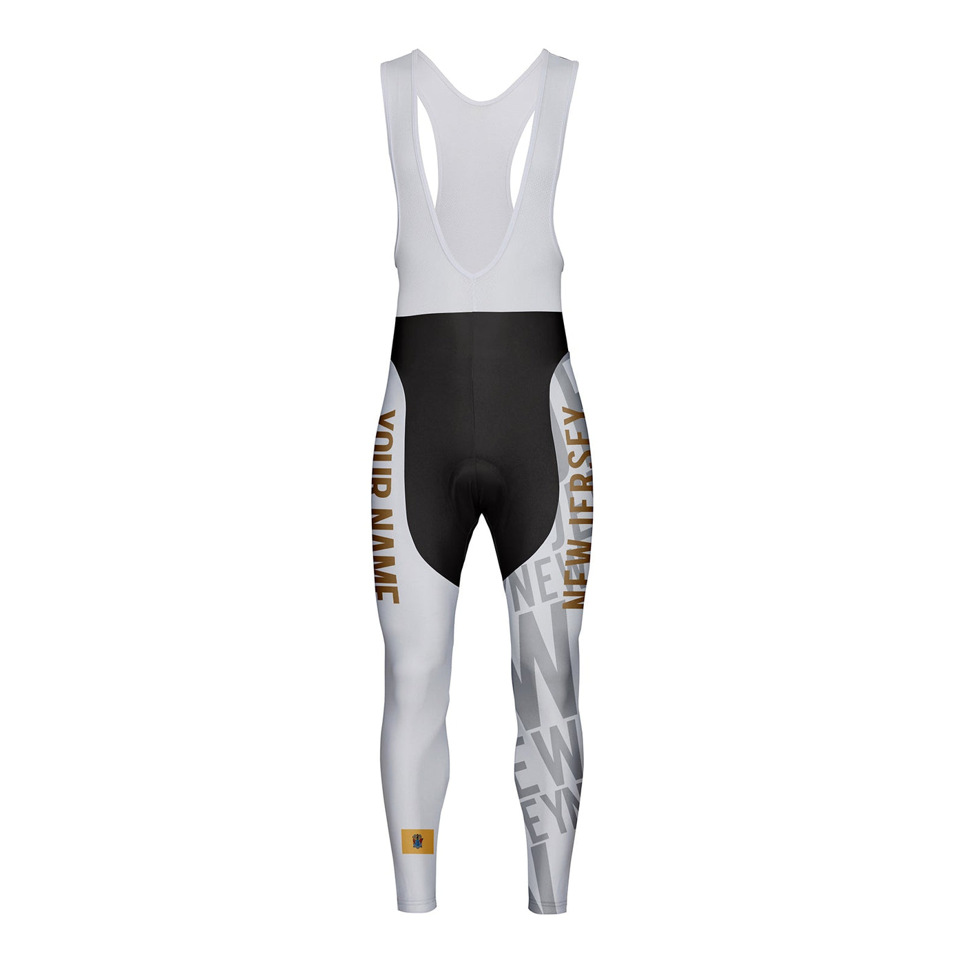 Customized New Jersey Unisex Thermal Fleece Cycling Bib Tights Long Pants