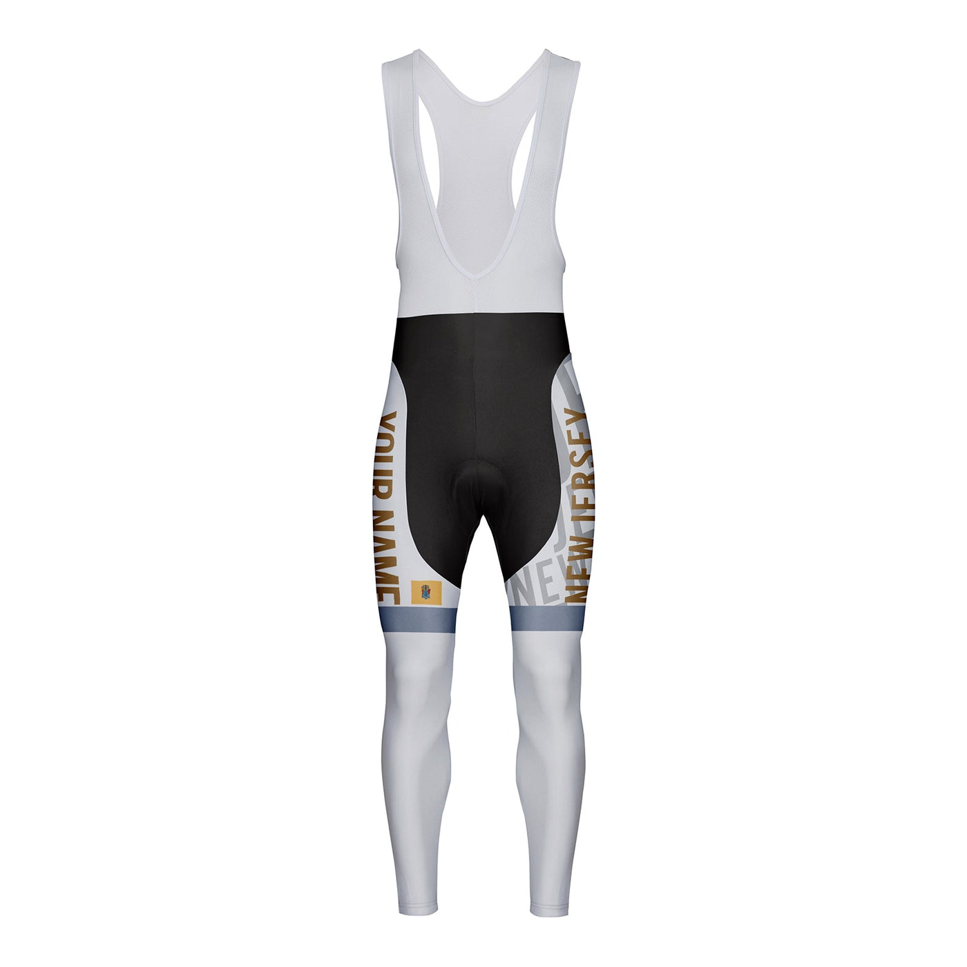 Customized New Jersey Unisex Thermal Fleece Cycling Bib Tights Long Pants
