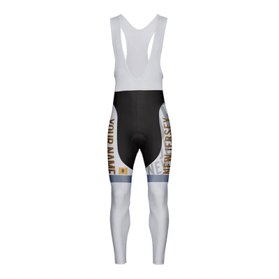 Customized New Jersey Unisex Thermal Fleece Cycling Bib Tights Long Pants