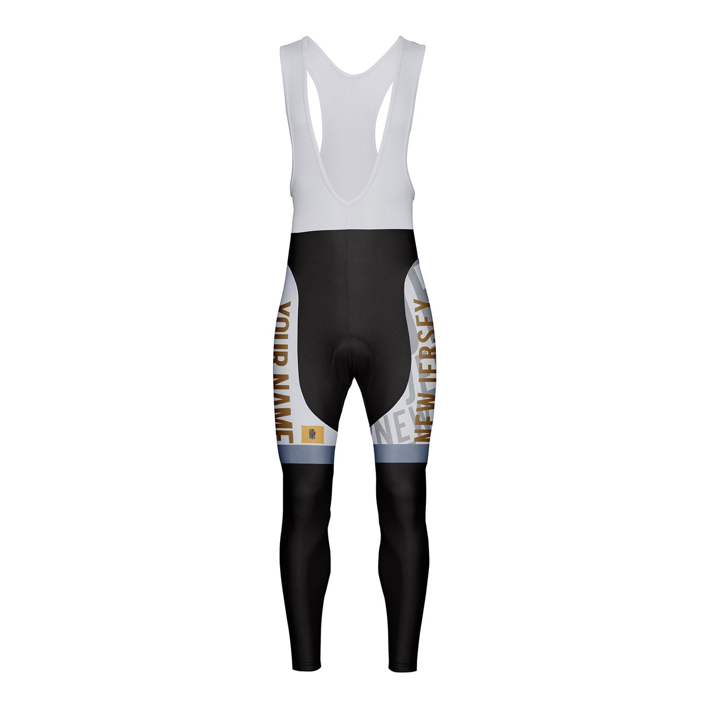 Customized New Jersey Unisex Thermal Fleece Cycling Bib Tights Long Pants