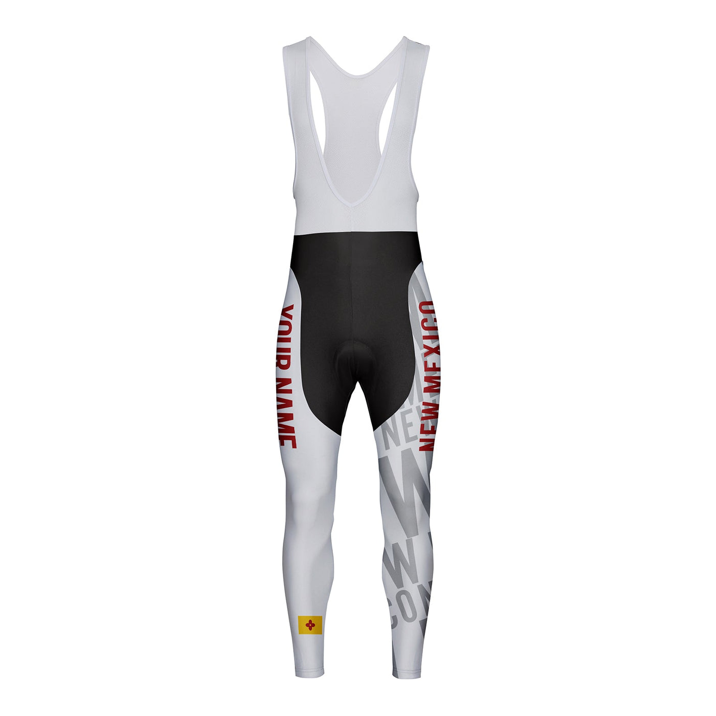 Customized New Mexico Unisex Thermal Fleece Cycling Bib Tights Long Pants