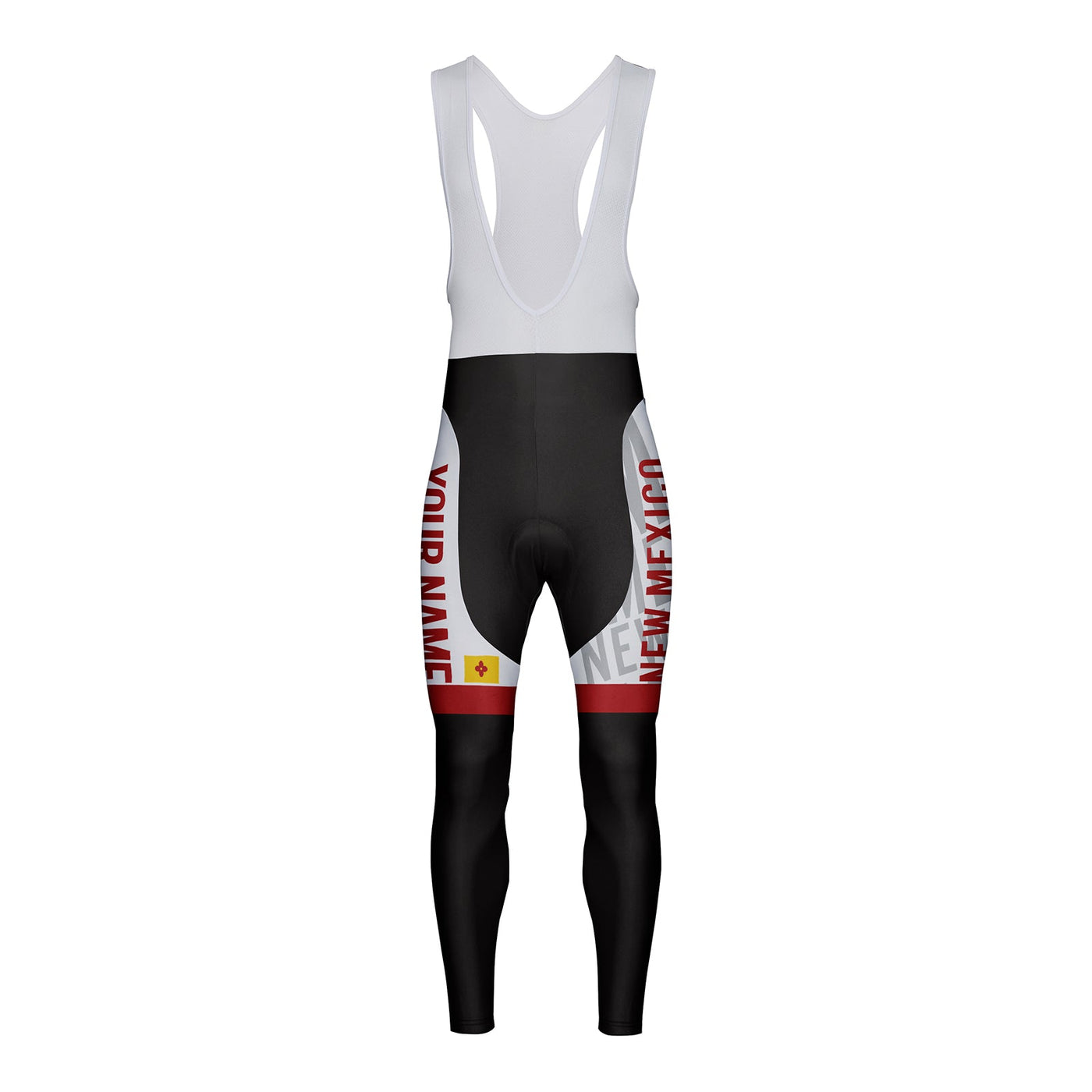 Customized New Mexico Unisex Thermal Fleece Cycling Bib Tights Long Pants