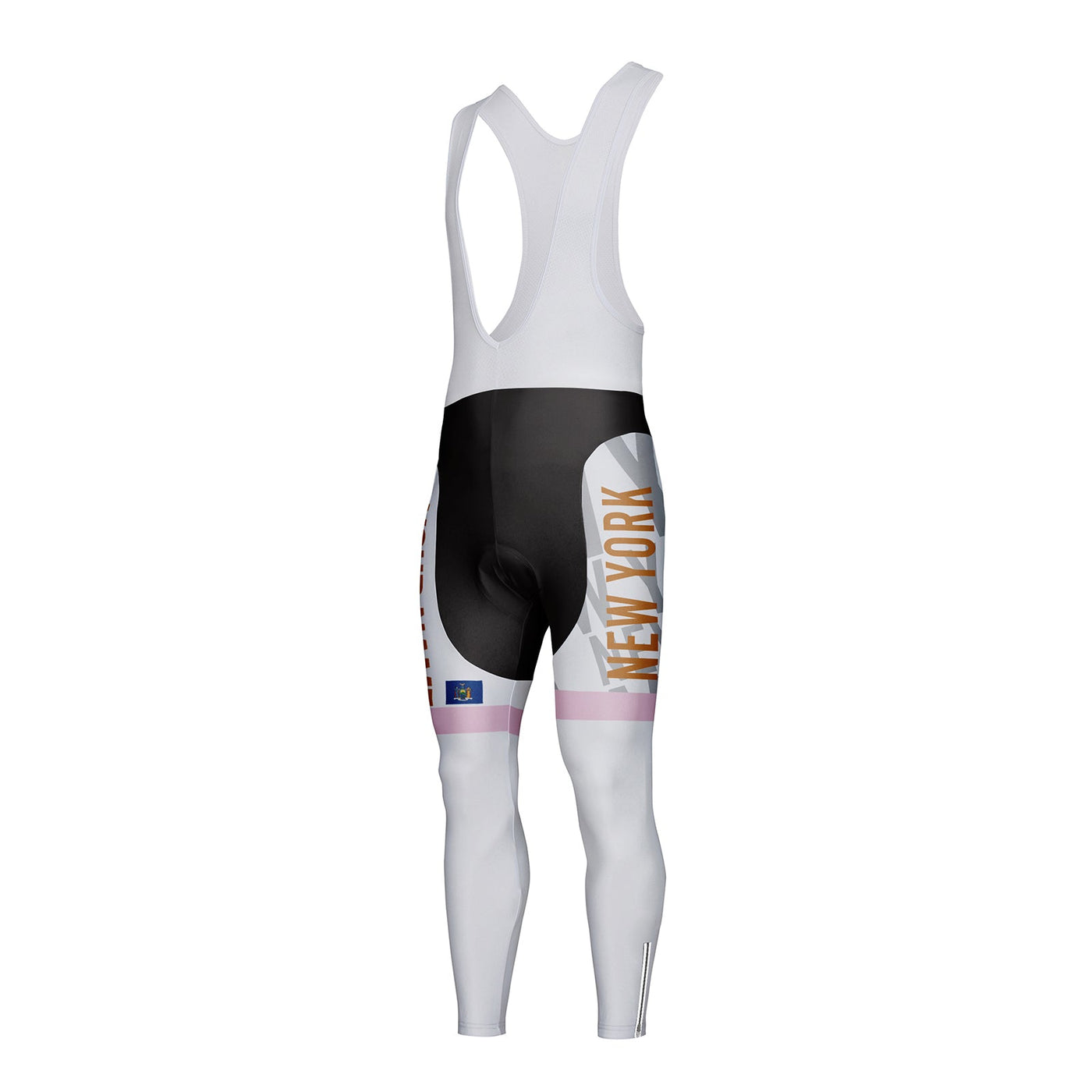 Customized New York Unisex Thermal Fleece Cycling Bib Tights Long Pants