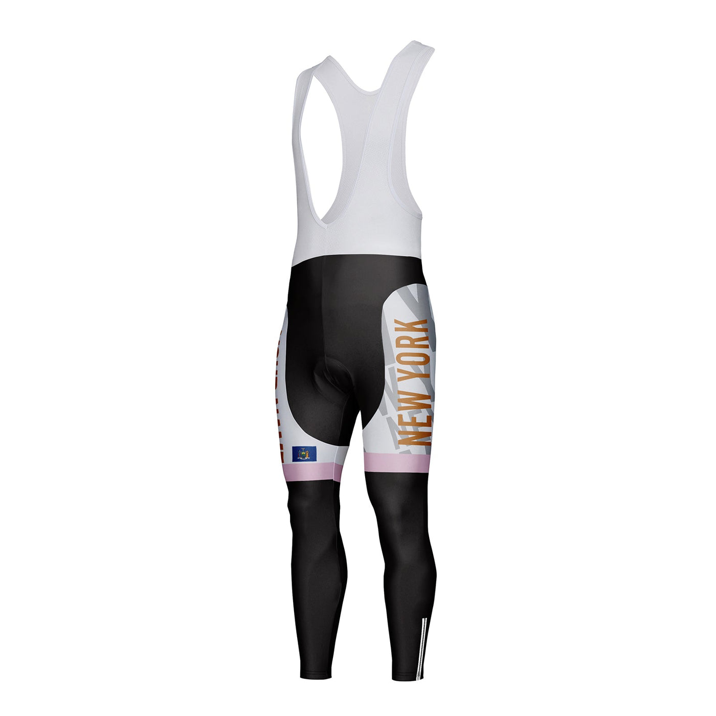 Customized New York Unisex Thermal Fleece Cycling Bib Tights Long Pants