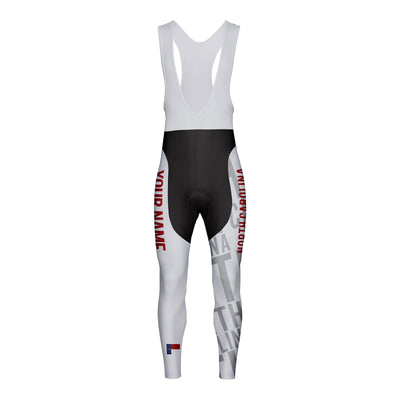Customized North Carolina Unisex Thermal Fleece Cycling Bib Tights Long Pants