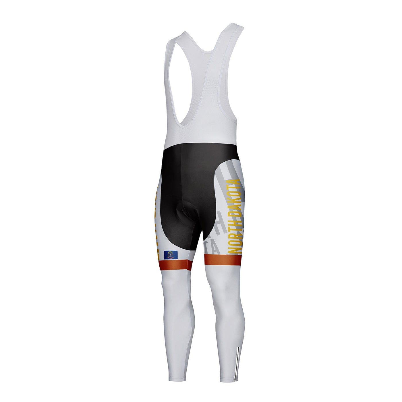 Customized North Dakota Unisex Thermal Fleece Cycling Bib Tights Long Pants