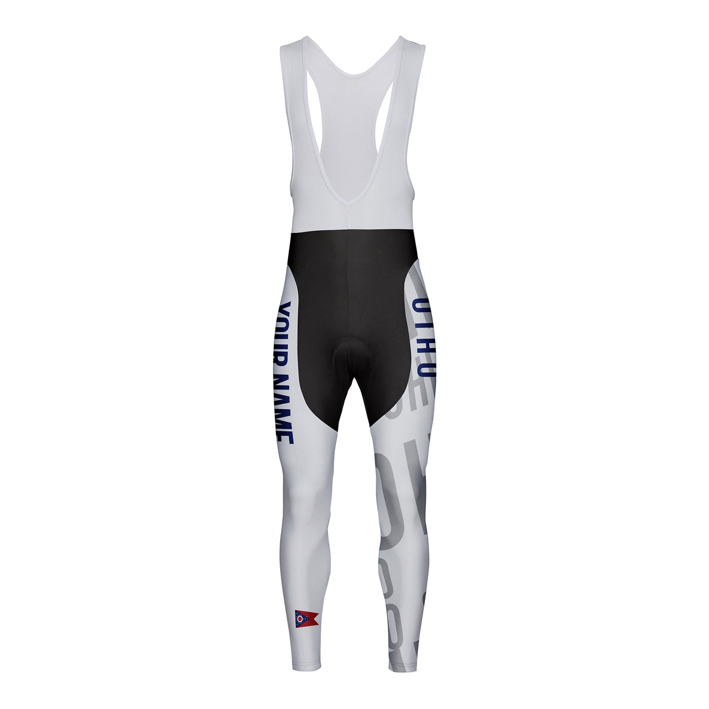 Customized Ohio Unisex Thermal Fleece Cycling Bib Tights Long Pants