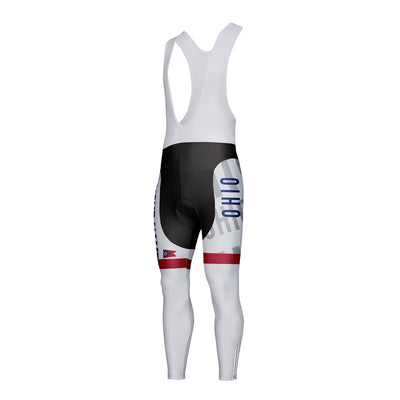 Customized Ohio Unisex Thermal Fleece Cycling Bib Tights Long Pants