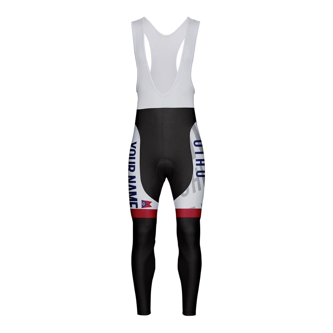 Customized Ohio Unisex Thermal Fleece Cycling Bib Tights Long Pants