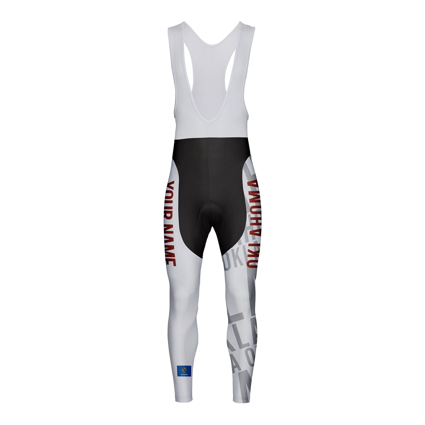 Customized Oklahoma Unisex Thermal Fleece Cycling Bib Tights Long Pants