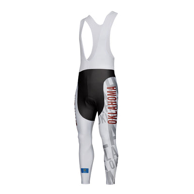 Customized Oklahoma Unisex Thermal Fleece Cycling Bib Tights Long Pants