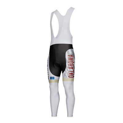 Customized Oklahoma Unisex Thermal Fleece Cycling Bib Tights Long Pants