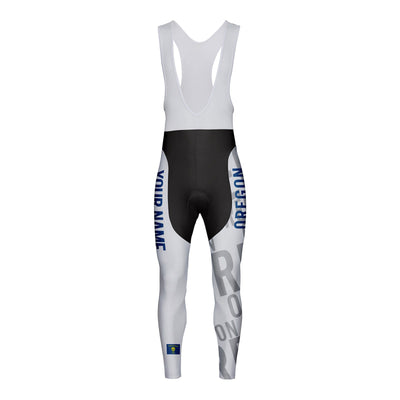 Customized Oregon Unisex Thermal Fleece Cycling Bib Tights Long Pants