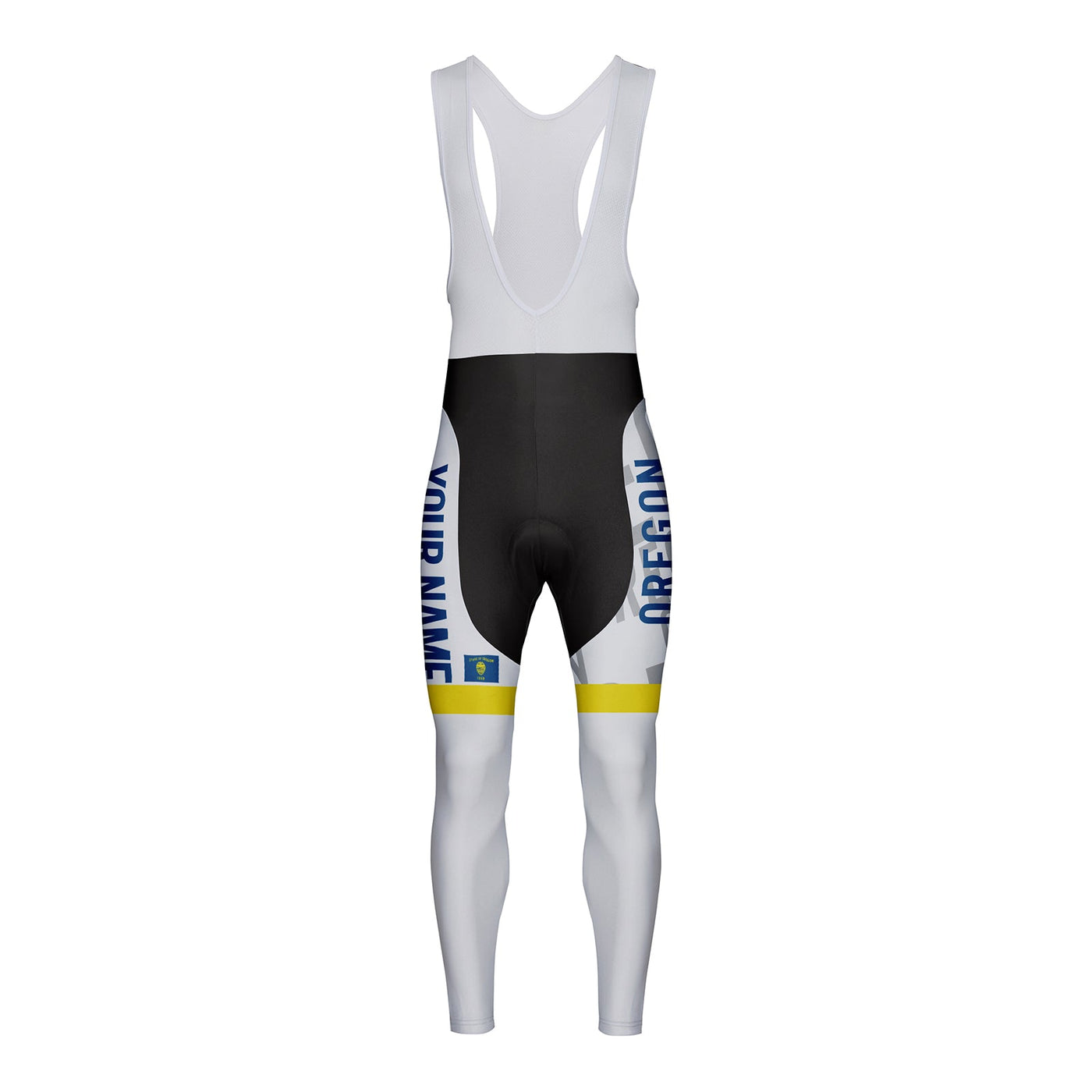 Customized Oregon Unisex Thermal Fleece Cycling Bib Tights Long Pants