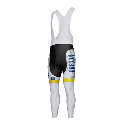 Customized Oregon Unisex Thermal Fleece Cycling Bib Tights Long Pants