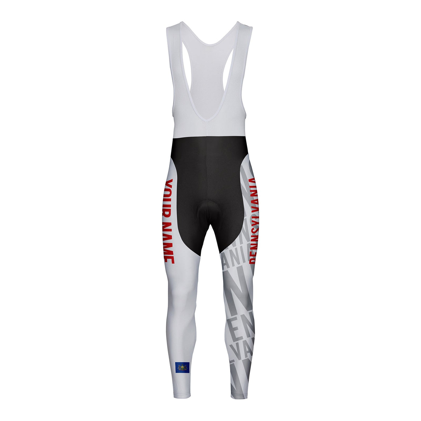 Customized Pennsylvania Unisex Thermal Fleece Cycling Bib Tights Long Pants