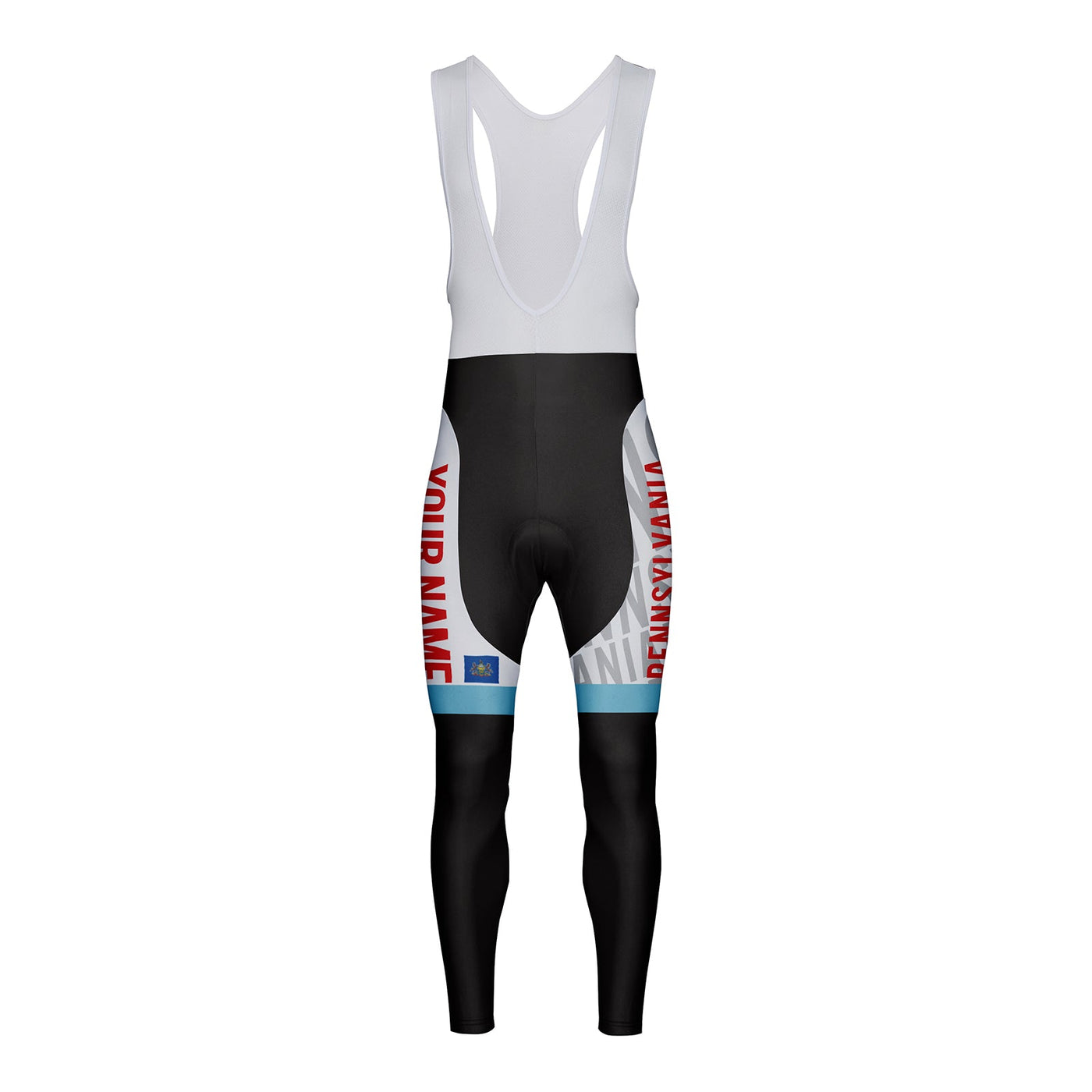 Customized Pennsylvania Unisex Thermal Fleece Cycling Bib Tights Long Pants