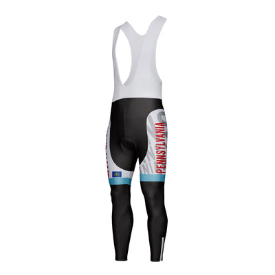 Customized Pennsylvania Unisex Thermal Fleece Cycling Bib Tights Long Pants