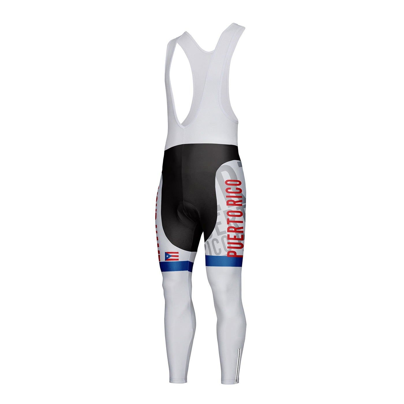 Customized Puerto Rico Unisex Thermal Fleece Cycling Bib Tights Long Pants