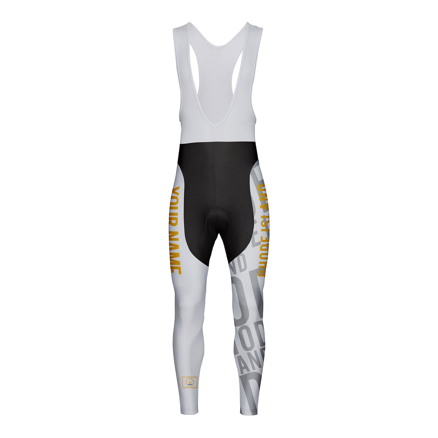 Customized Rhode Island Unisex Thermal Fleece Cycling Bib Tights Long Pants